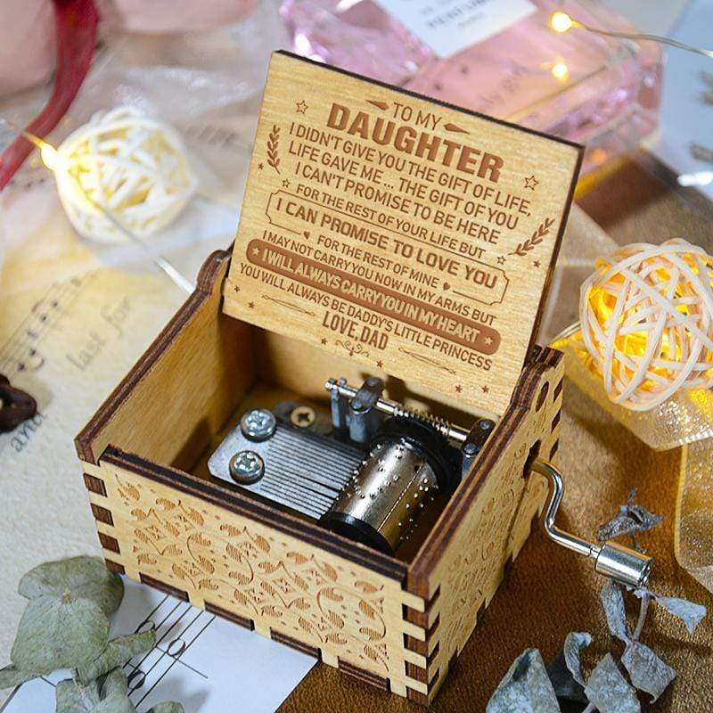 Dad to Daughter - I Will Always Carry You In My Heart - Engraved Music Box