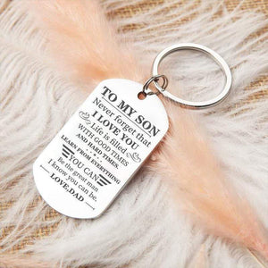 Dad To Son - Be The Great Man - Inspirational Keychain