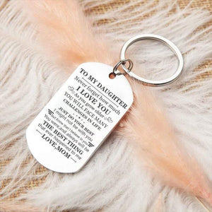 Mom To Daughter- Just Do Your Best - Inspirational Keychain