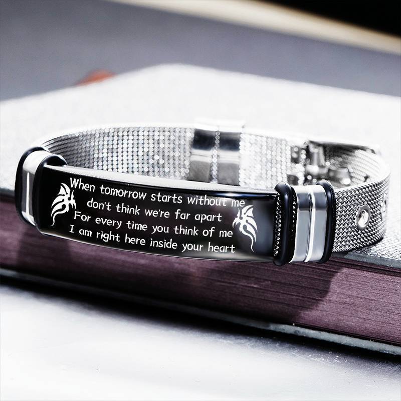 I Am Right Here Inside Your Heart - Stainless Steel Bracelet