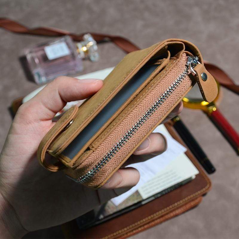 Dad To Son - Genuine Premium Leather Zipper Card Wallet