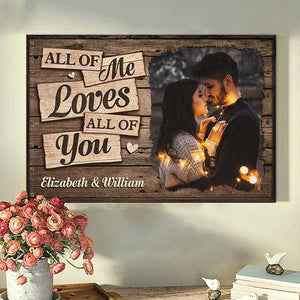 I Completely Love You - Upload Image, Gift For Couples, Husband Wife - Personalized Horizontal Poster