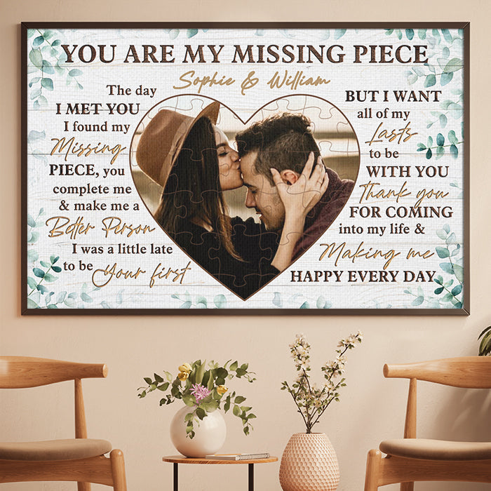 I Want All Of My Lasts To be With You - Upload Image, Gift For Couples - Personalized Horizontal Poster