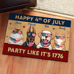 Happy American Independence Day - 4th Of July - Funny Personalized Pet Decorative Mat (Cat & Dog)