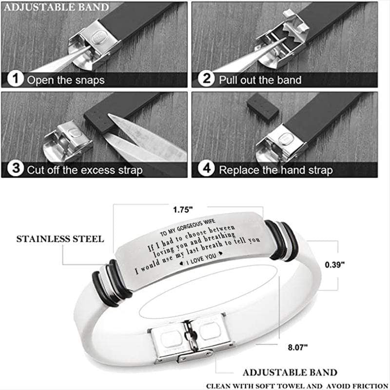 To My Gorgeous Wife Bracelet - I Love You