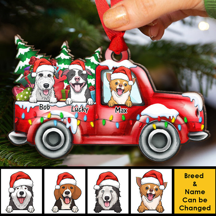 Loads Of Love - Dogs Merry Christmas - Personalized Shaped Ornament