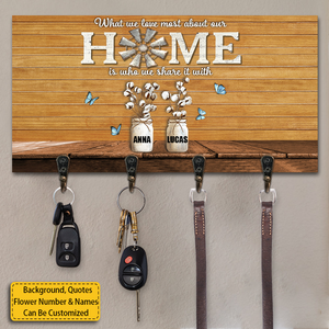 Personalized Names Gifts What We Love Most About Our Home - Key Hanger