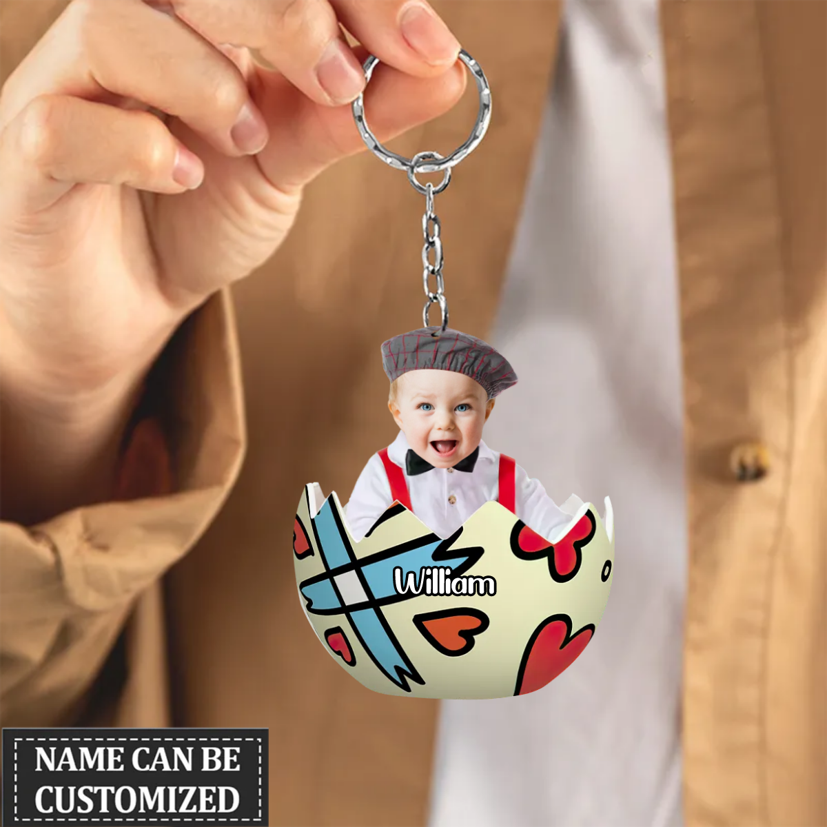 Easter Egg Kid Doll Custom Gift For Kid Children Grandchildren Personalized Keychain