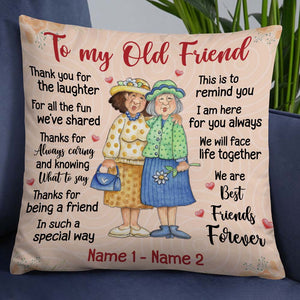 Personalized Old Friends Pillow cover