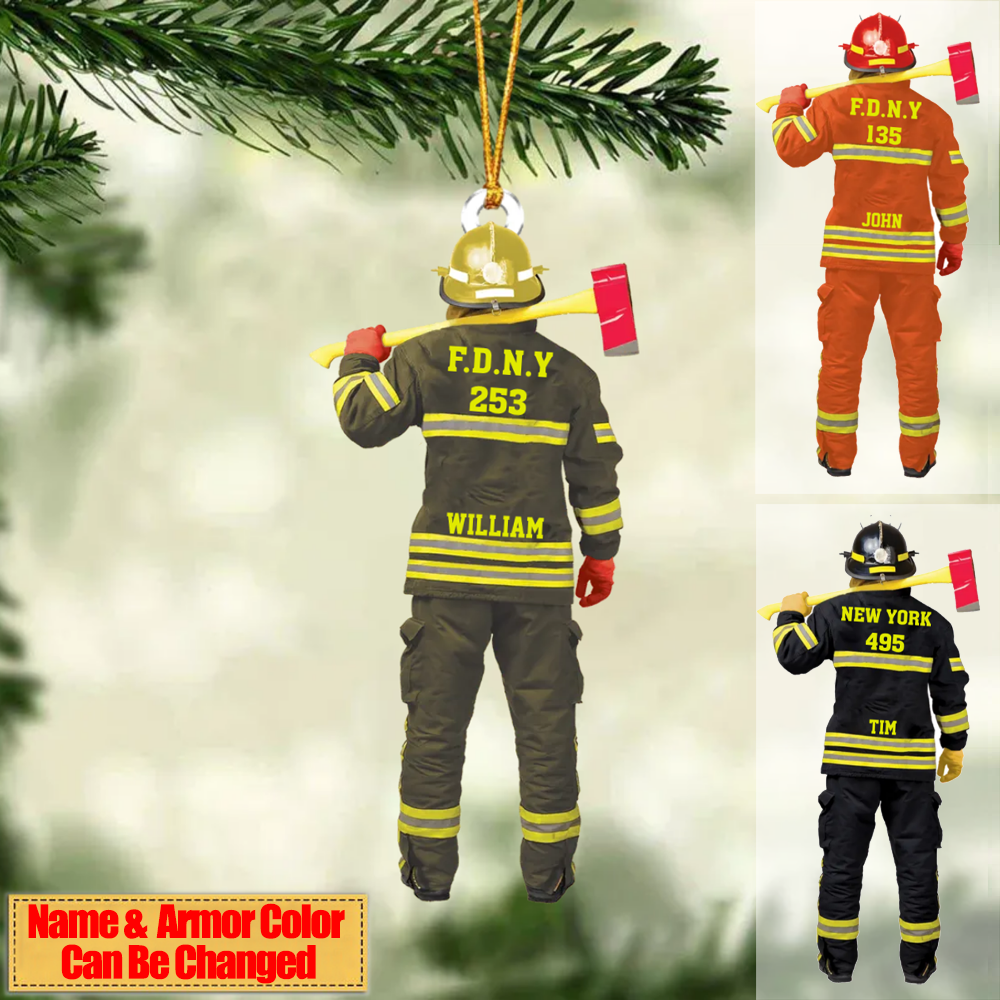 Personalized Ornament Gifts For Firefighter - Custom Ornaments Gift For Fireman