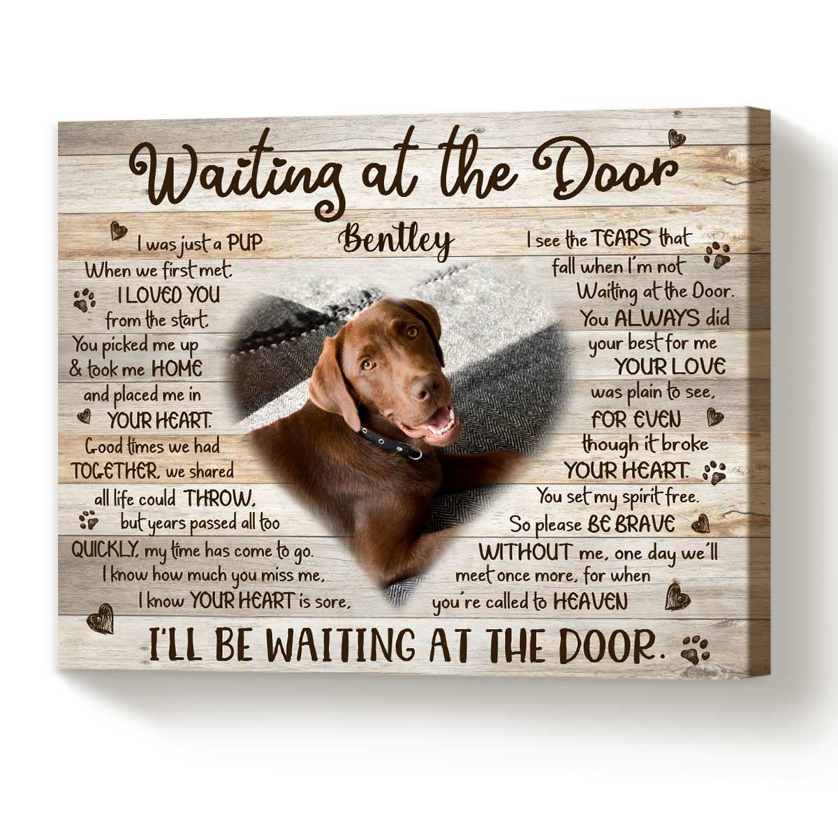 Customized Pet Memorial Canvas Prints, Pet Bereavement Gifts, Multiple Poem Personalized Poster
