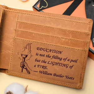 William Butler Yeats Motivational Quotes - Bifold Wallet