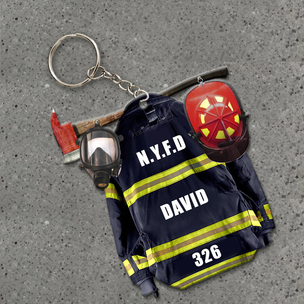 Firefighter Uniform - Personalized Acrylic Keychain