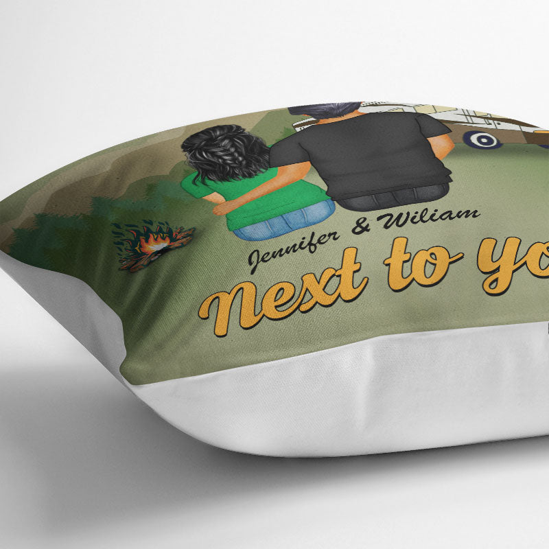 My Favorite Place In All The World Is Next To You - Gift For Couple - Personalized Custom Cushion