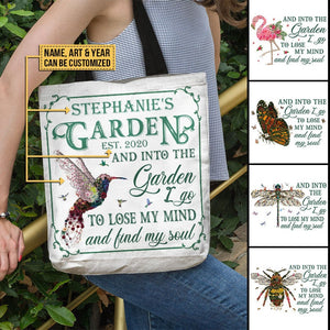 Garden Floral Art Gardener Plant Lover Find My Soul Custom Tote Bag