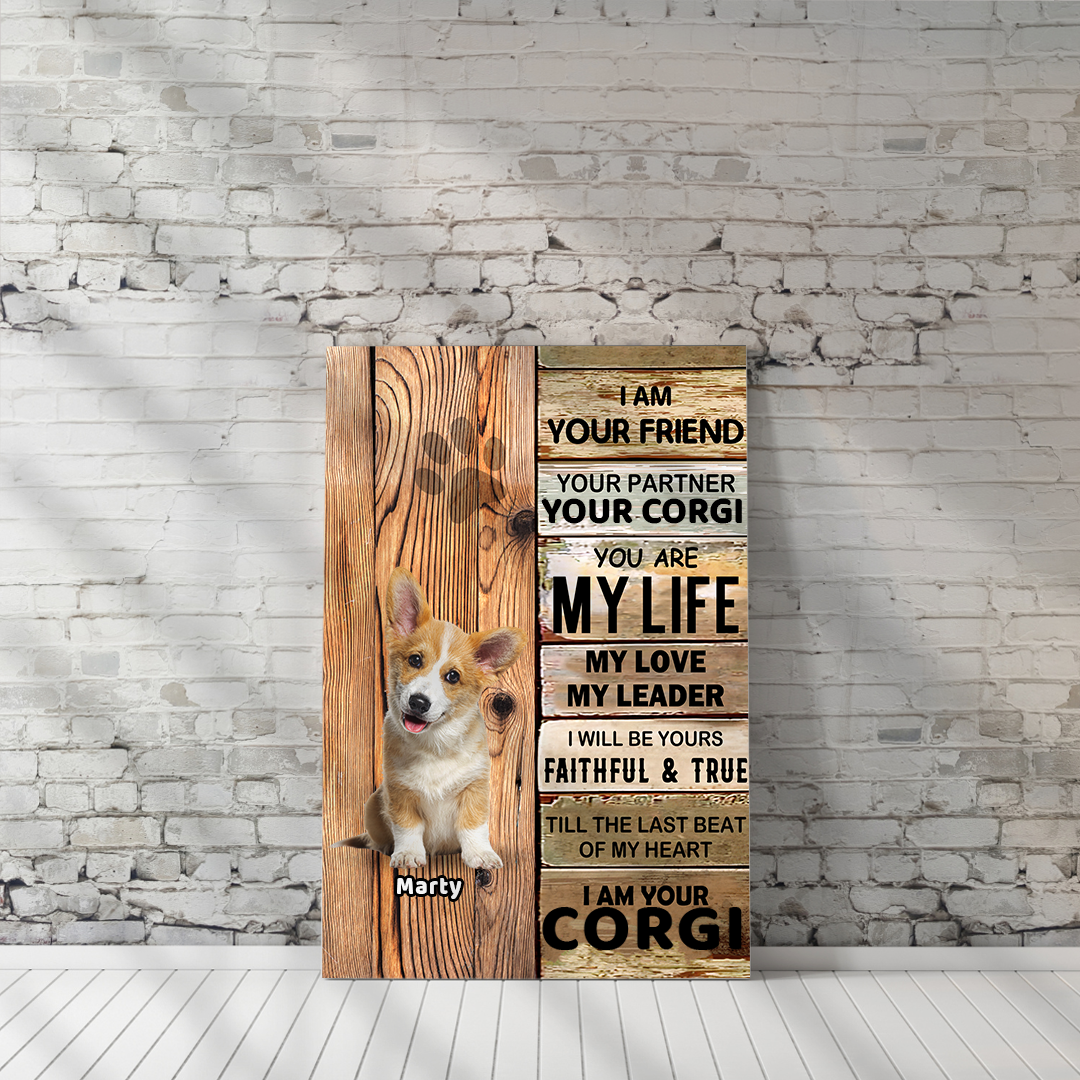 Custom Photo I am Your Friend Your Partner Poster Gift for Dog Lovers
