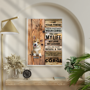 Custom Photo I am Your Friend Your Partner Poster Gift for Dog Lovers