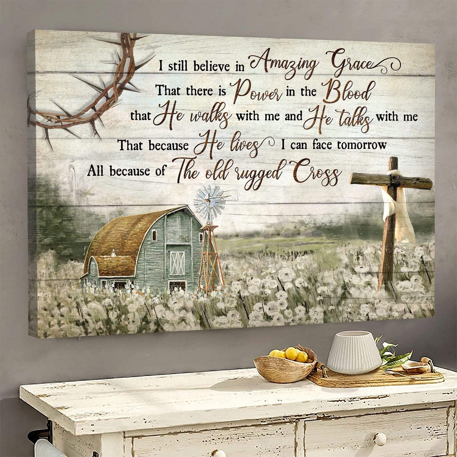 I still believe in Amazing Grace - Jesus Landscape Canvas Print - Wall Art