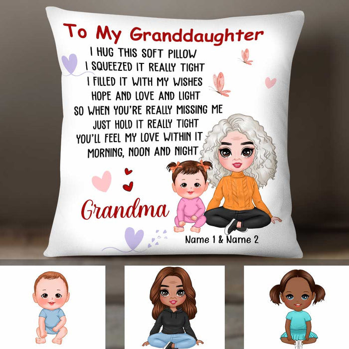 Personalized Mom Grandma To Daughter Granddaughter Son Grandson Hug This Pillow