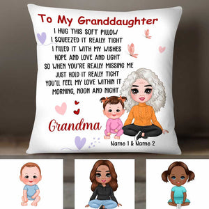 Personalized Mom Grandma To Daughter Granddaughter Son Grandson Hug This Pillow