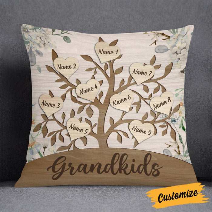 Personalized family 2024 tree pillow