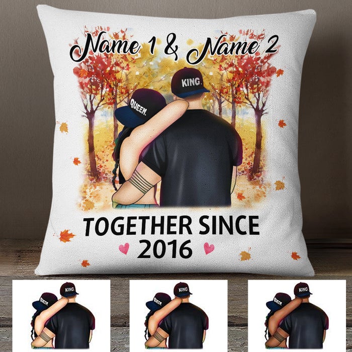 Personalized Couple Fall Together Since Pillow