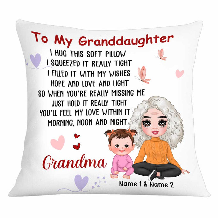 Personalized Mom Grandma To Daughter Granddaughter Son Grandson Hug This Pillow
