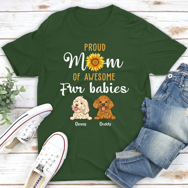 PROUD MOM OF DOGS - PERSONALIZED CUSTOM UNISEX T-SHIRT