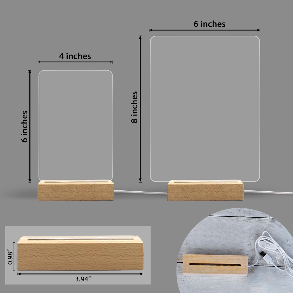 Stay In Bed With Dogs - Personalized Custom Acrylic Night Light