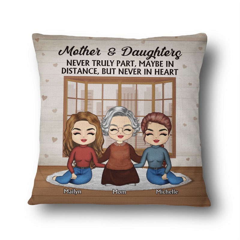 Mother & Daughters Always My Daughters Forever My Friends - Personalized Custom Pillow
