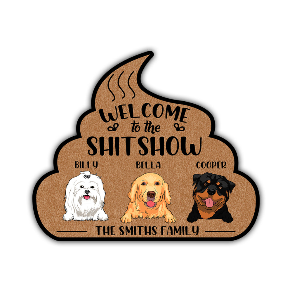 Welcome To The Shitshow - Personalized Custom Shape Doormat