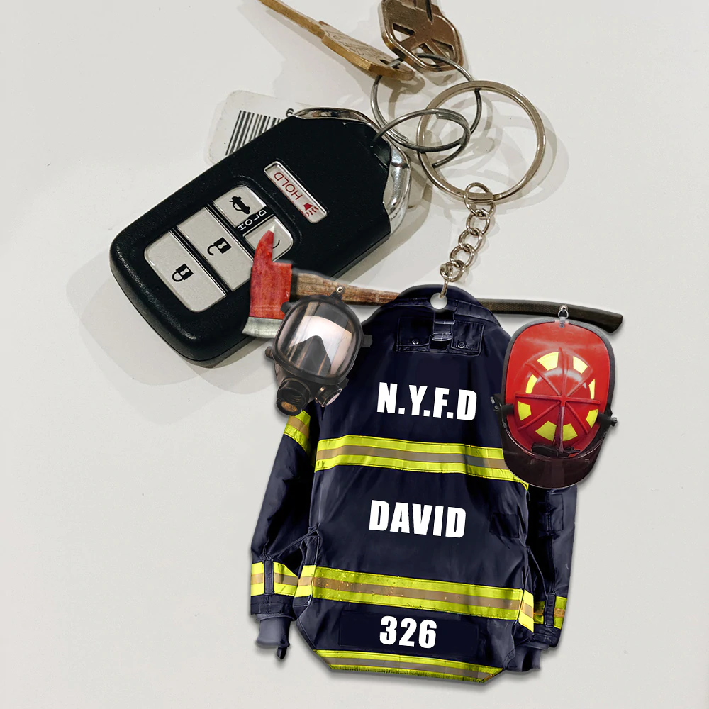 Firefighter Uniform - Personalized Acrylic Keychain