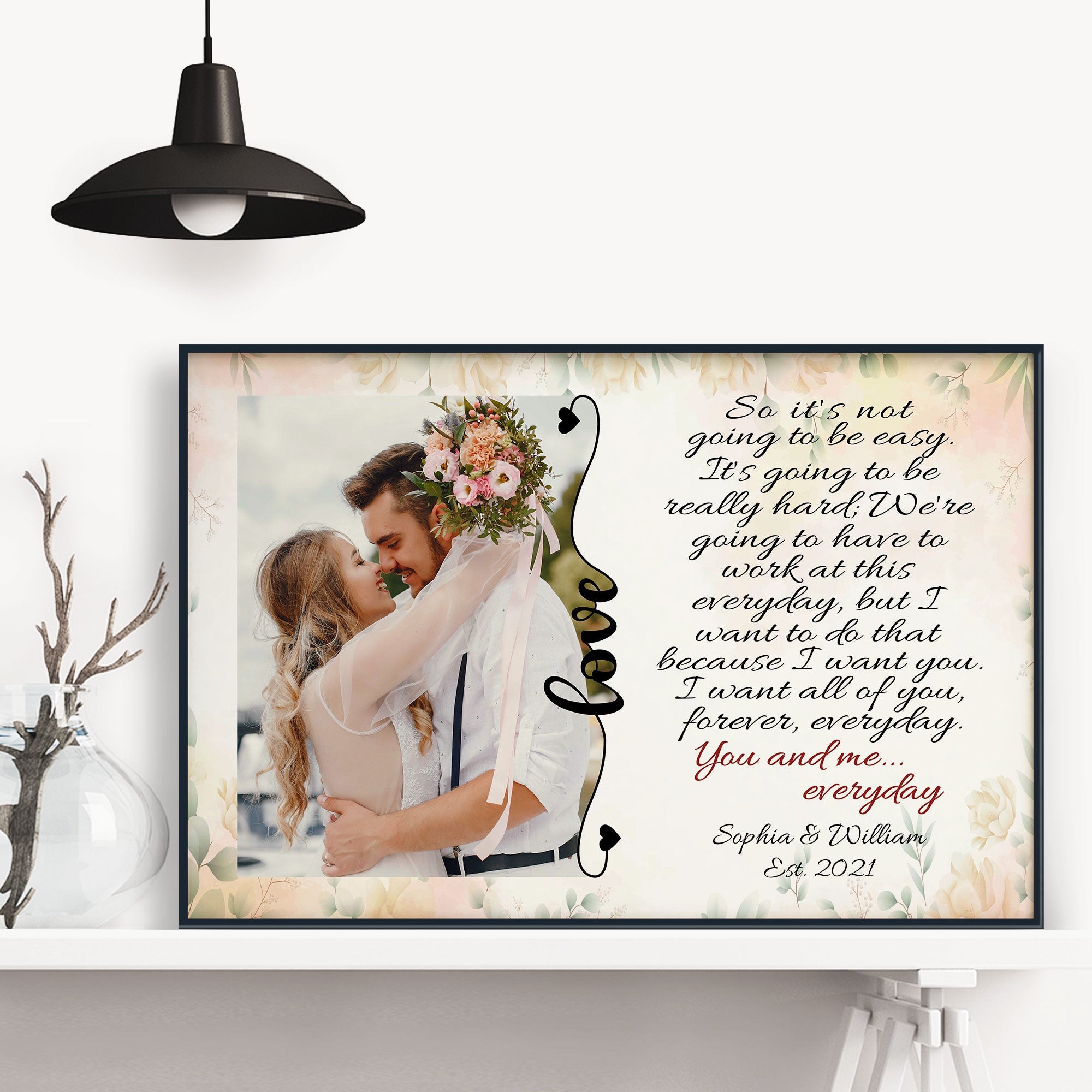 Personalized Picture Poster - You And Me... Everyday - Custom Valentines Day Gifts