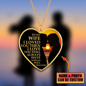 Personalized Necklace for Wife - Image Upload, Name Can Be Changed
