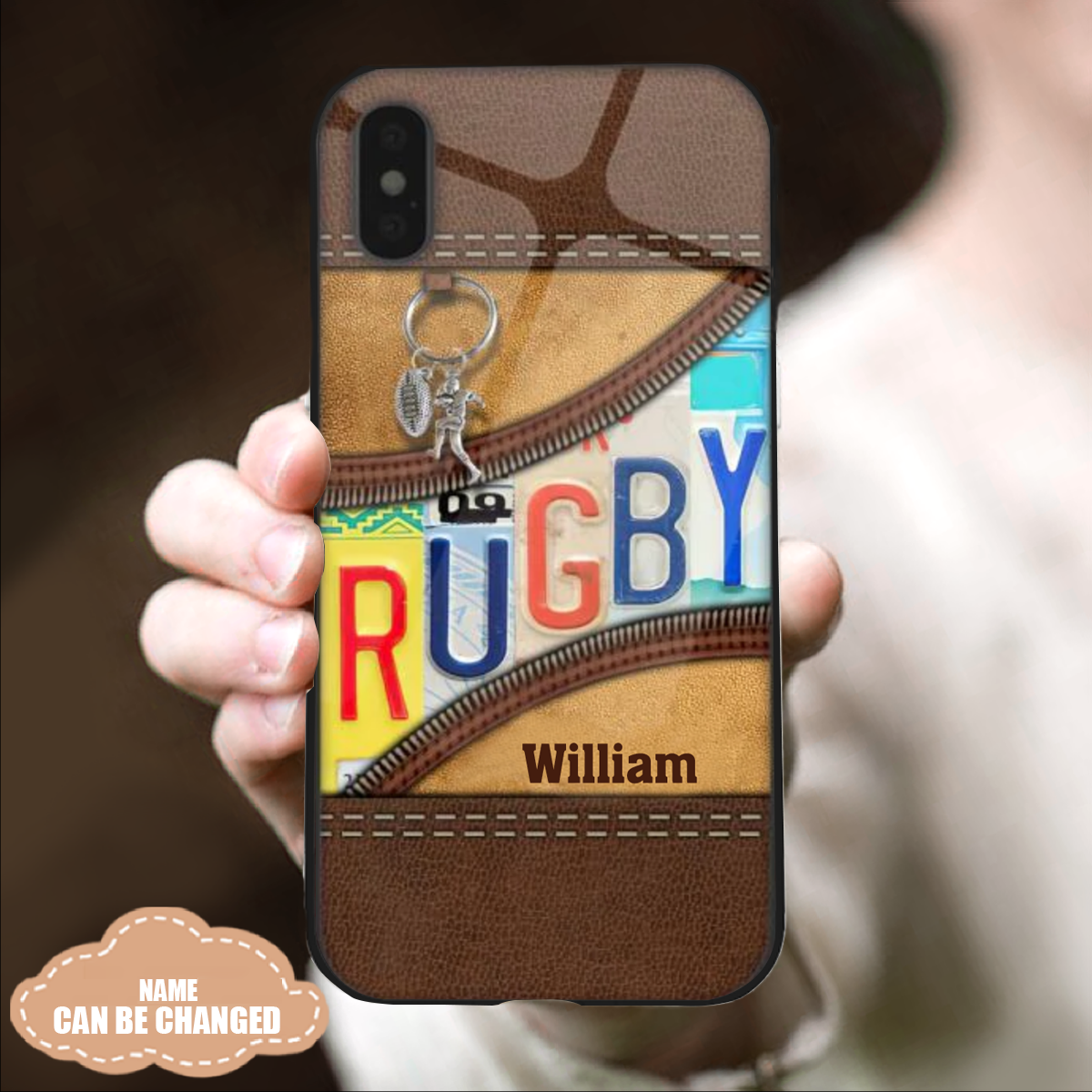 Gift For Rugby Lovers - Personalized 9H Glass Phone Case