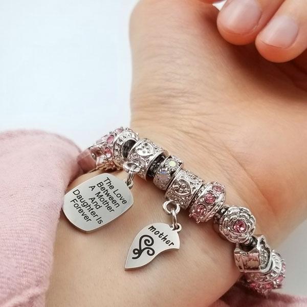 Personalized Mother Daughter Eternal Love Bracelets