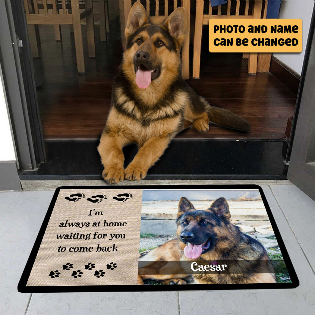 I am Always Home Waiting for You Personalized Doormat