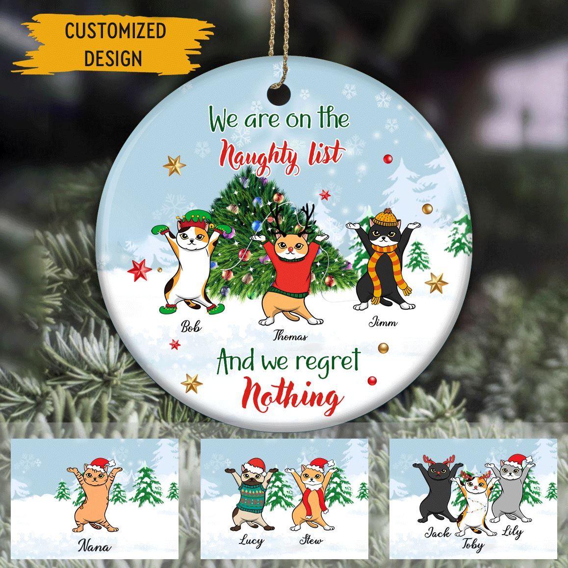 Cat Circle Ornament Customized Name and Breed We Are On The ...