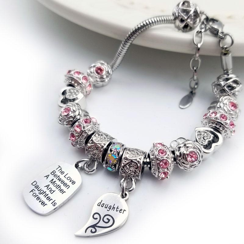 Personalized Mother Daughter Eternal Love Bracelets