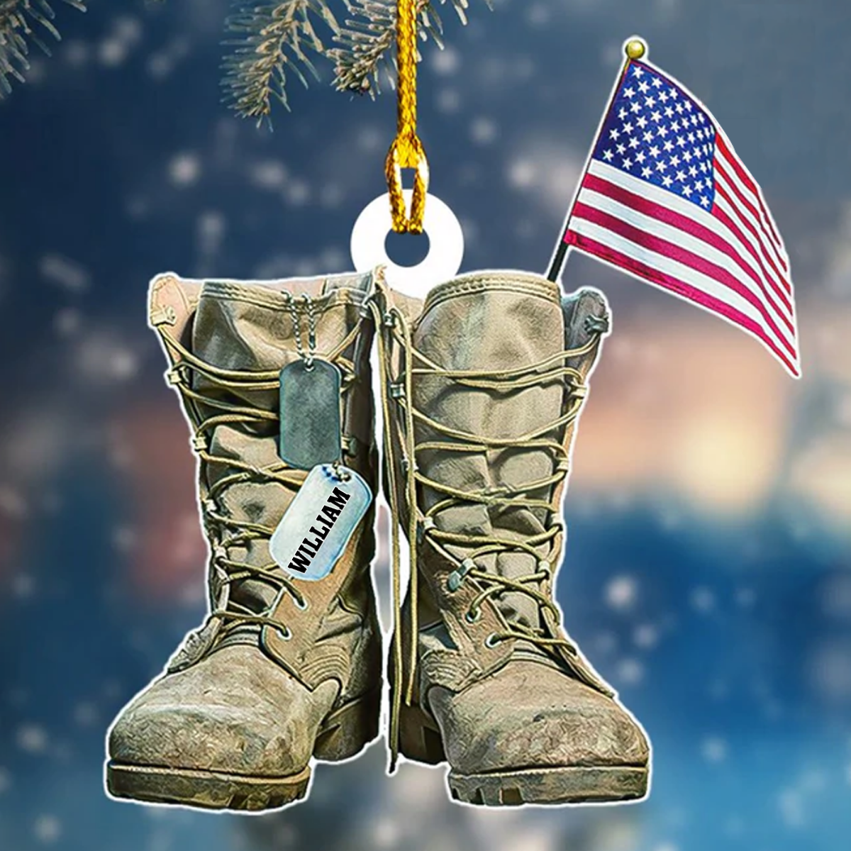 US FIGHTER BOOTS CUSTOM Ornament - 2D Flat