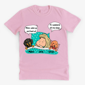 Wake Up And Feed Me Conversation, Personalized Shirt, Custom Gifts For Dog Lovers