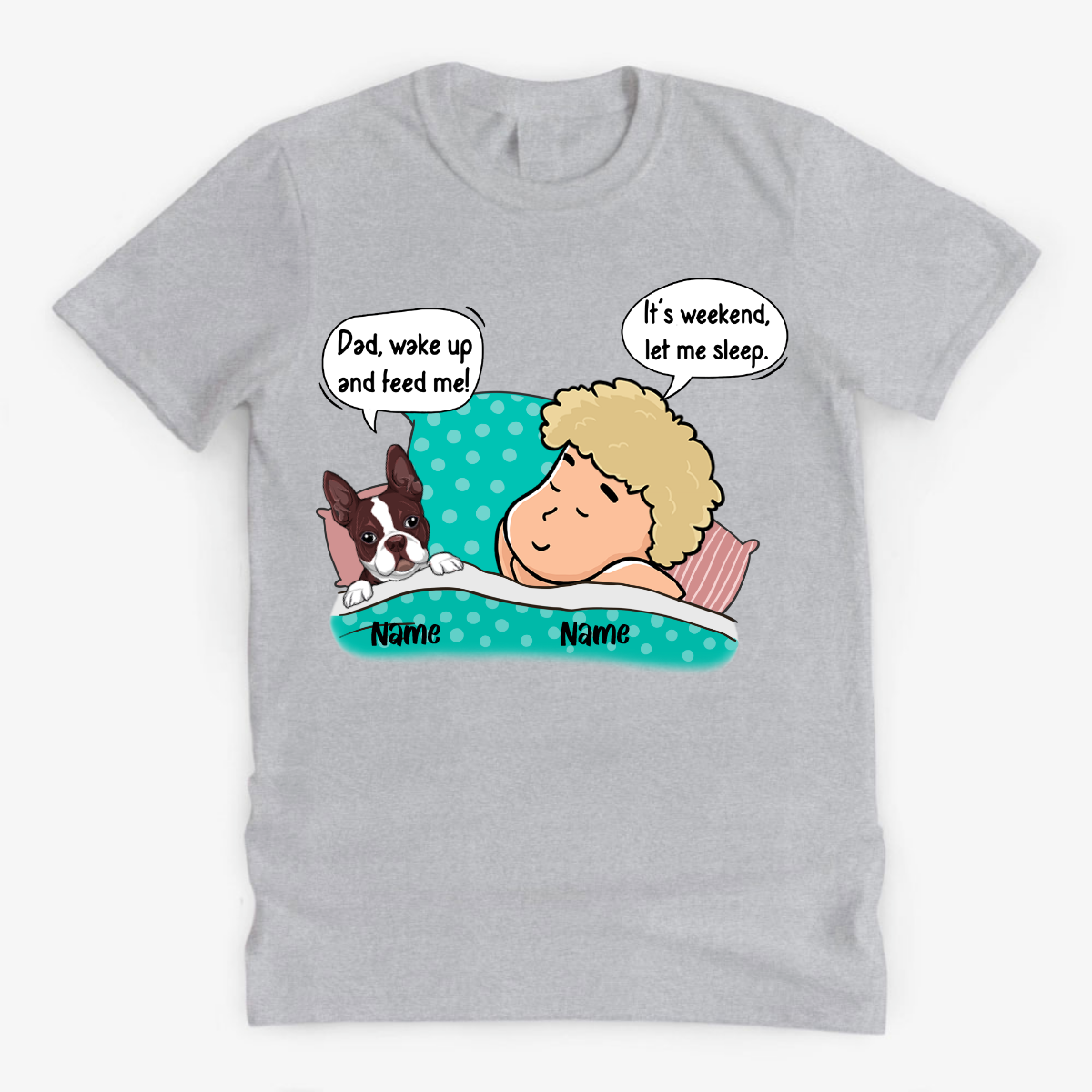 Wake Up And Feed Me Conversation, Personalized Shirt, Custom Gifts For Dog Lovers