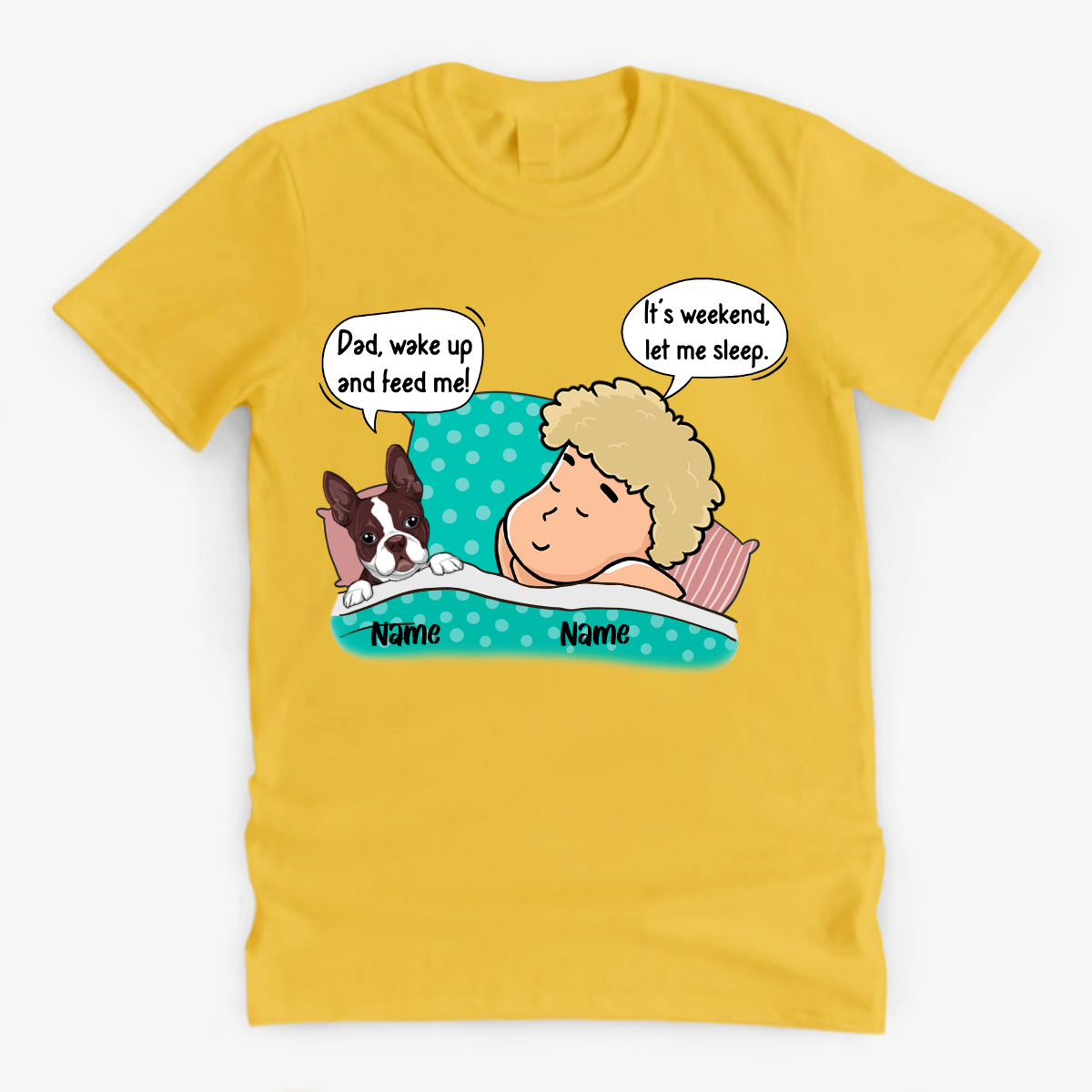 Wake Up And Feed Me Conversation, Personalized Shirt, Custom Gifts For Dog Lovers