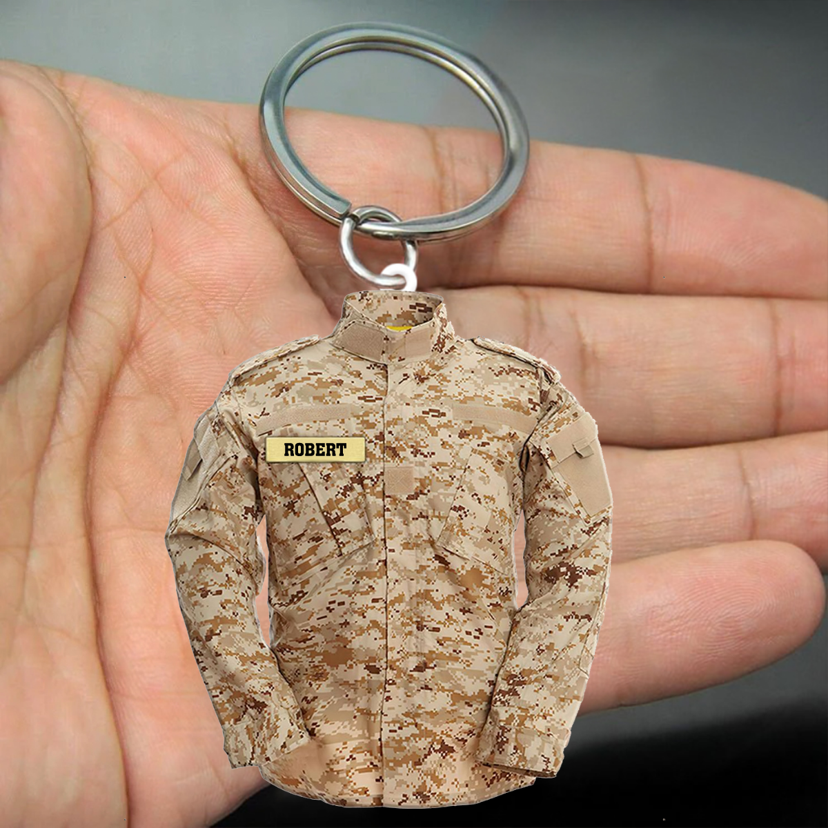 US FIGHTER UNIFORM CUSTOM FLAT KEYCHAIN