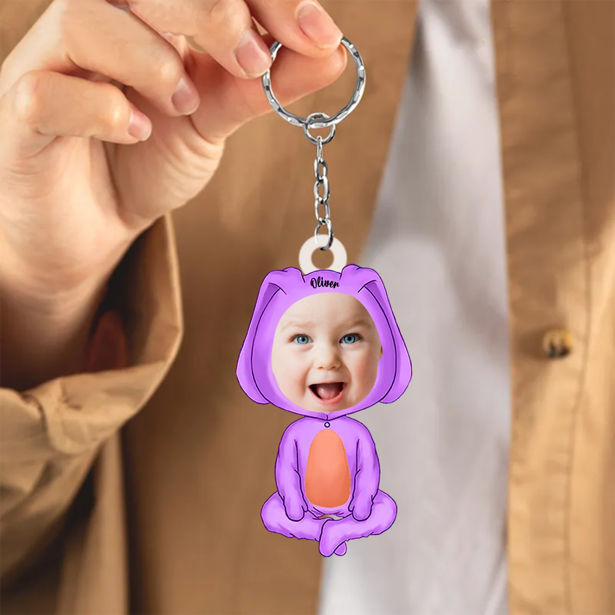 Easter Bunny Kid Doll Custom Gift For Kid Children Grandchildren Personalized Keychain