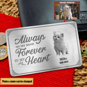 Custom Photo I'll Carry You With Me Until I See You Again - Memorial Personalized Custom Wallet Card - Sympathy Gift For Family Members