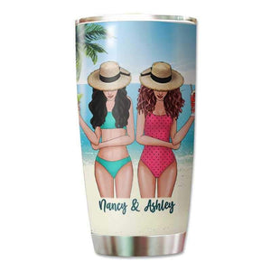 The Beach Is Calling Summer Besties Personalized Tumbler
