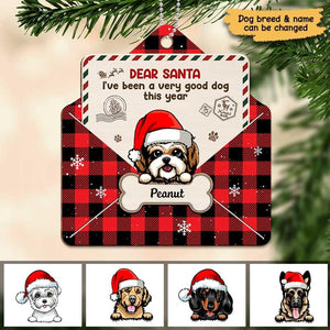 Dear Santa I‘m Good Dog This Year Christmas Envelope Personalized Ornament